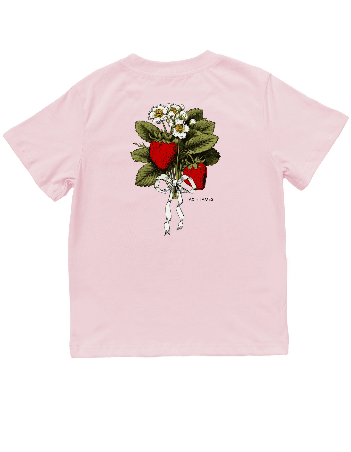 Jax and James Strawberry Blooms Pocket Tee Southern Lifestyle Apparel
