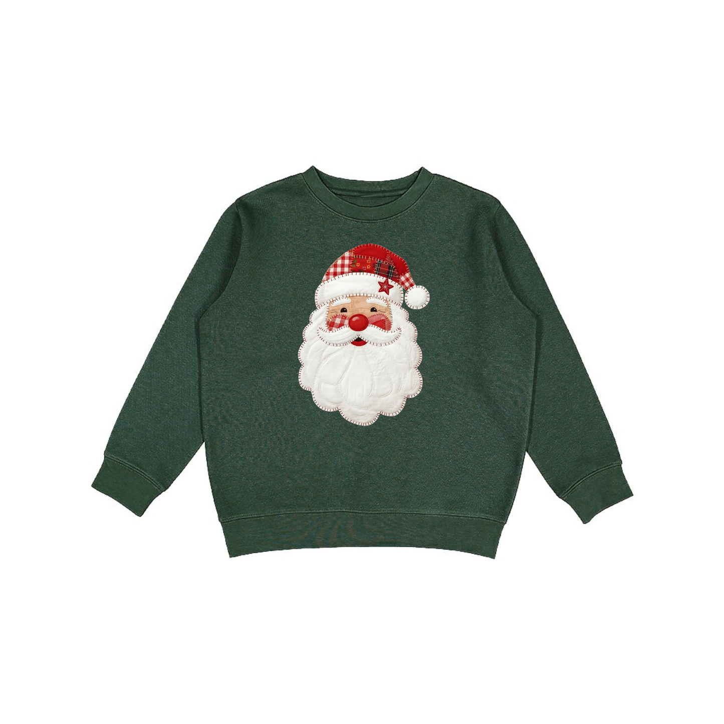 Quilted Santa Graphic Sweatshirt