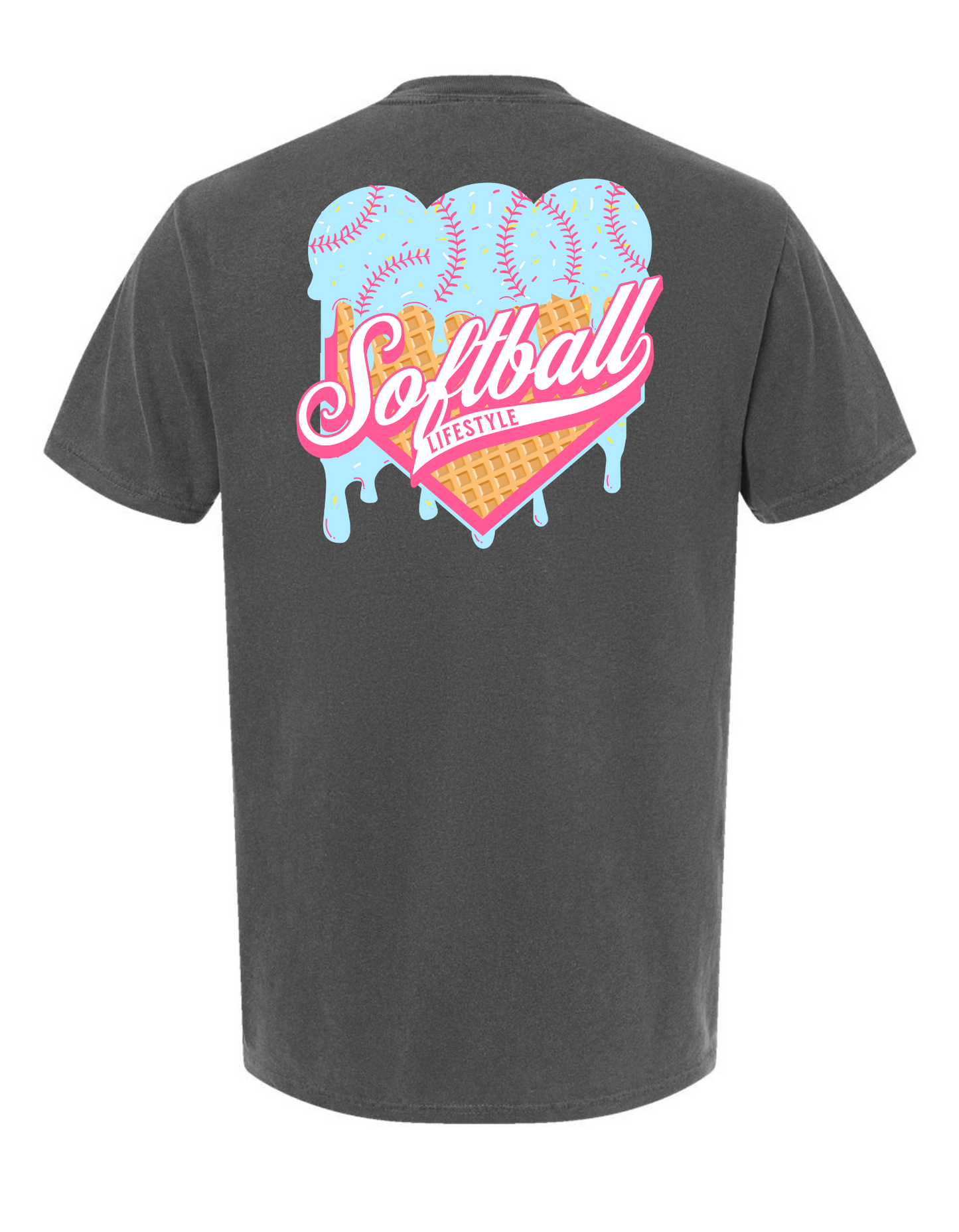 Jax and James Blue Softball Lifestyle Comfort Color Tee Pepper Southern Lifestyle Apparel