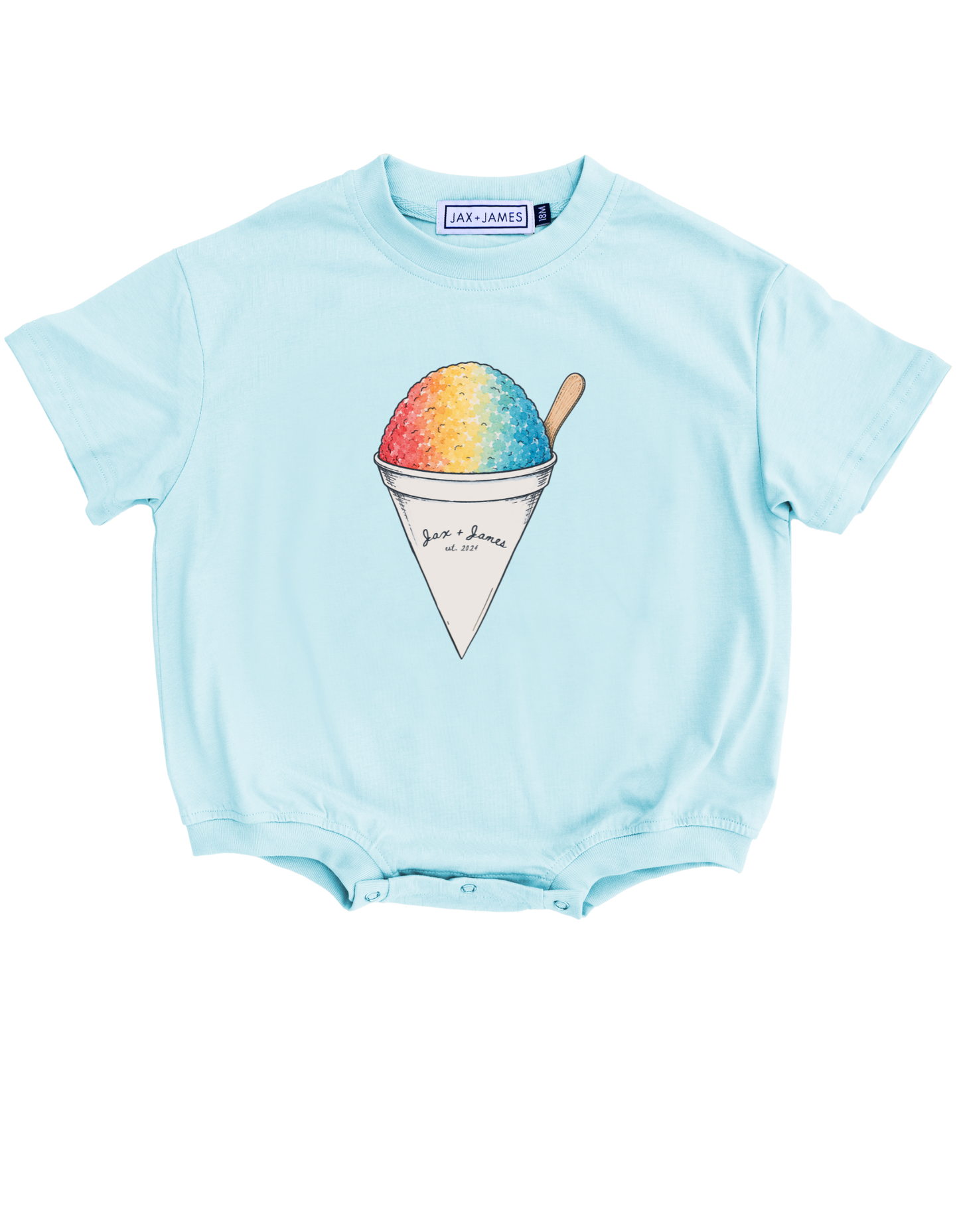 Rainbow Snow Cone Bubble Romper