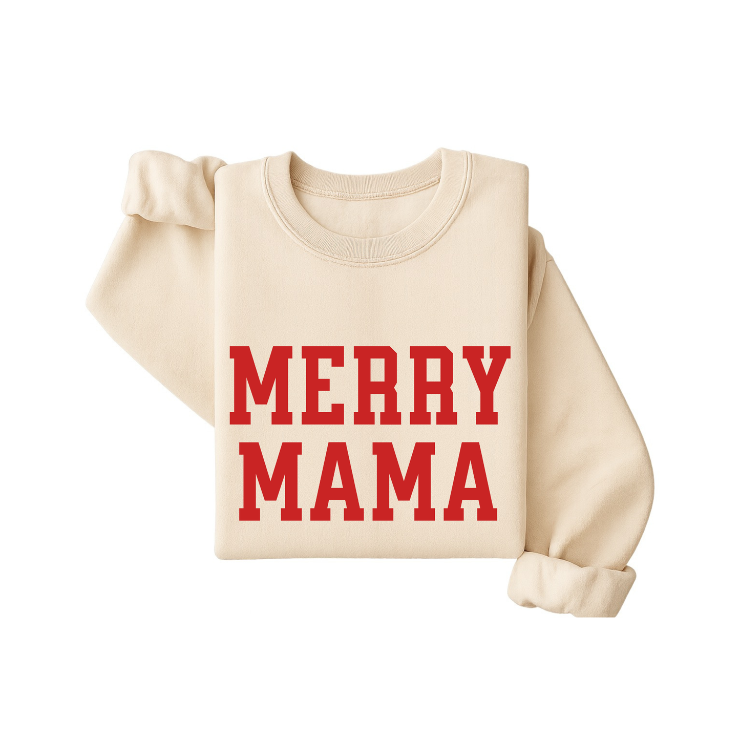 Merry Mama Christmas Sweatshirt (Optional Personalization)