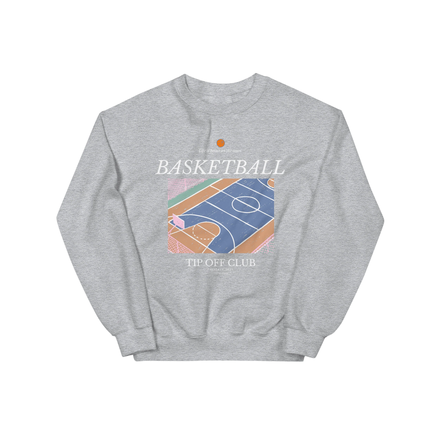 Basketball Tip Off Club Graphic Sweatshirt