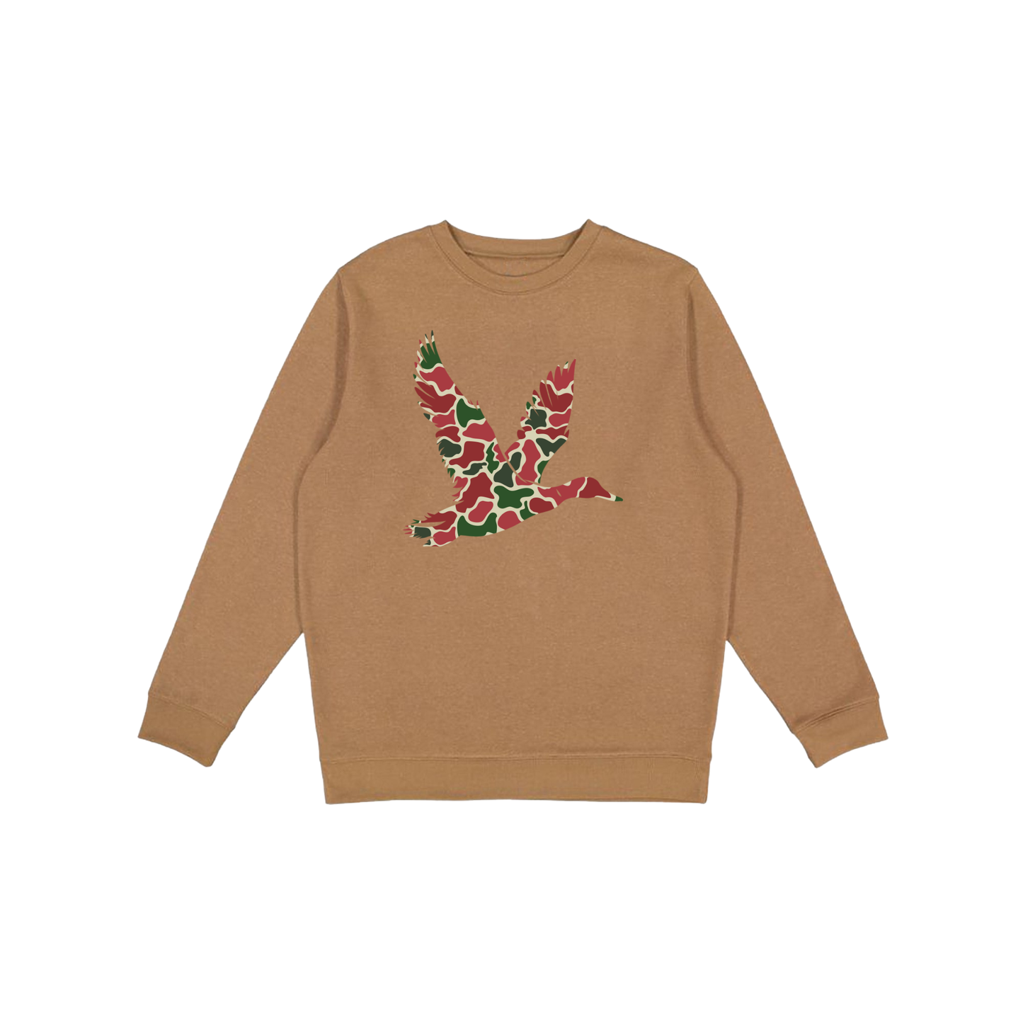 Camo Duck Silhouette Christmas Graphic Sweatshirt