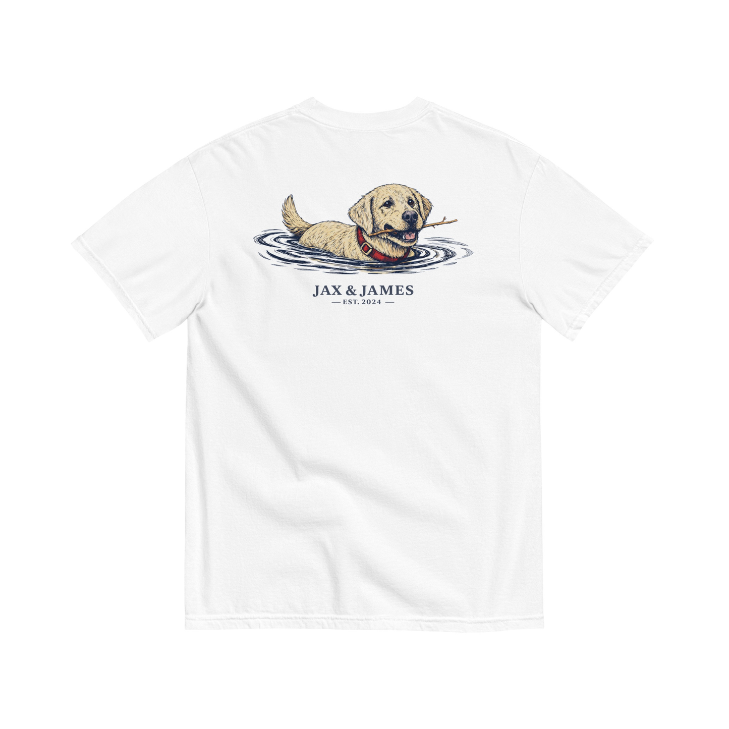 Jax and James Labrador Lake Tee White Southern Lifestyle Apparel