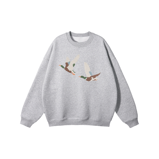 Embroidered Mallard Crewneck Sweatshirt