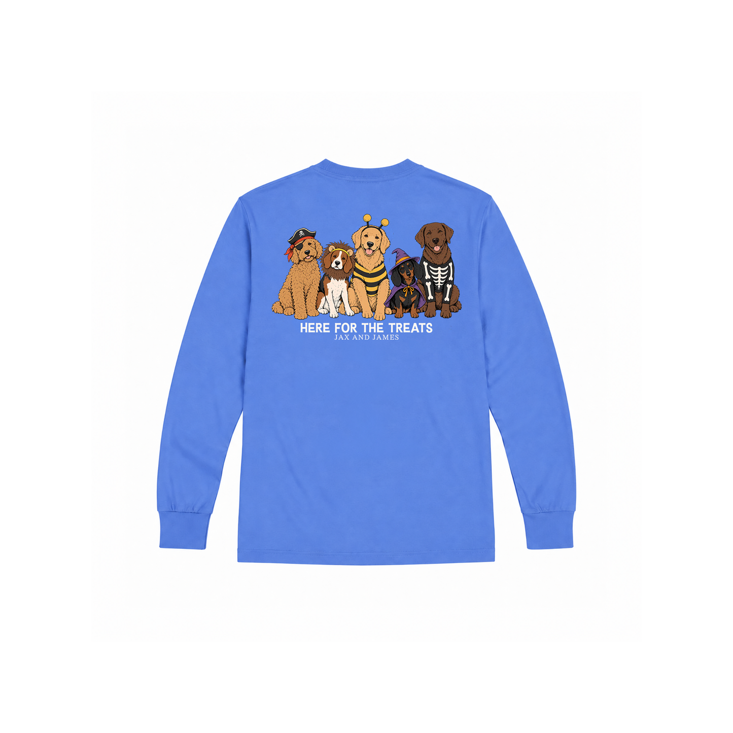 Here for the Treats Halloween Dog Long Sleeve Tee