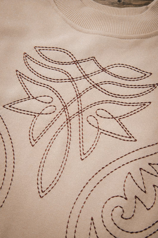 Western Embroidered Sweatshirt