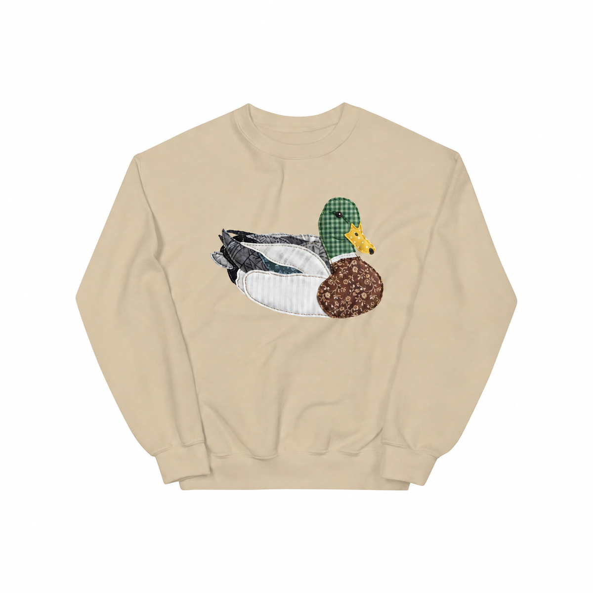 Vintage Faux Patchwork Mallard Sweatshirt