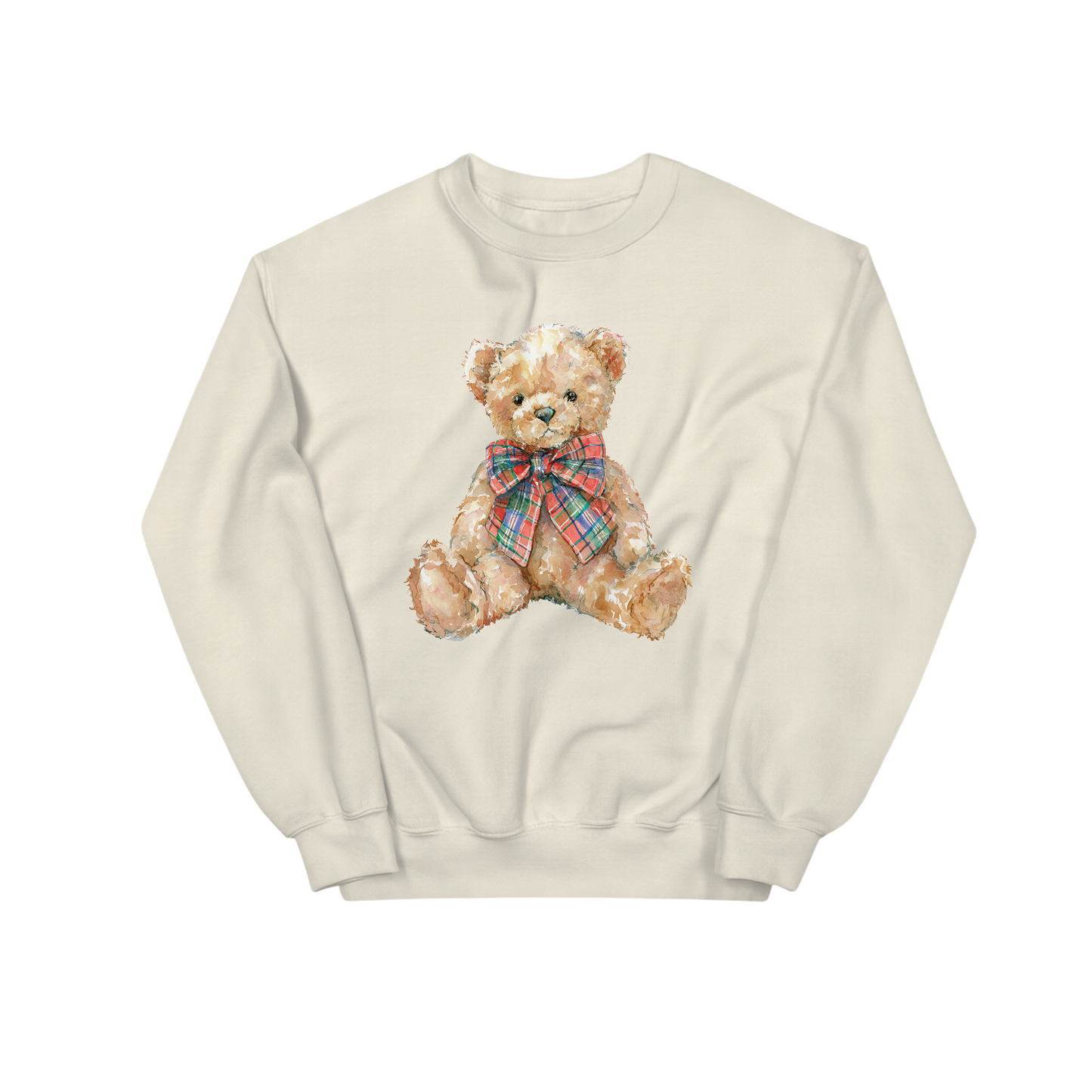 Vintage Christmas Teddy Bear Graphic Sweatshirt