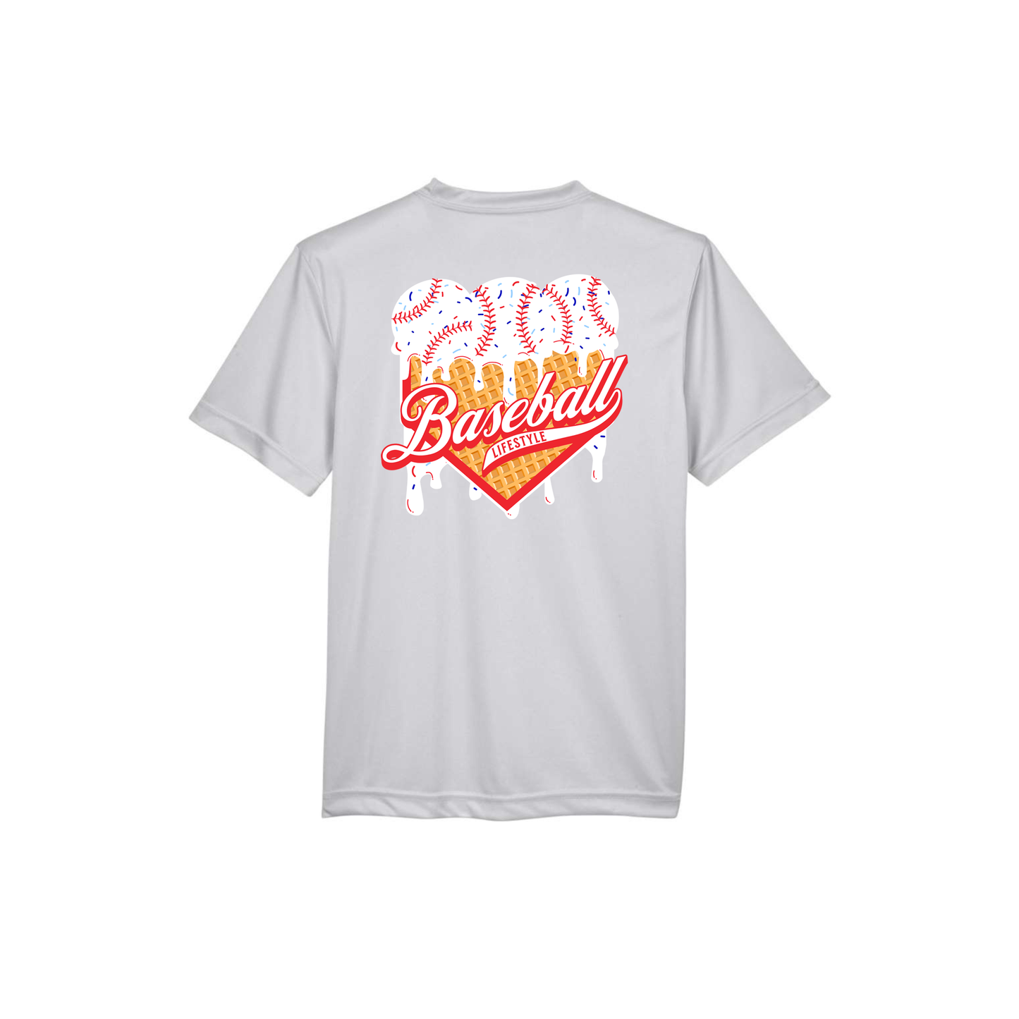 Jax and James Baseball Lifestyle Performance Tee Silver (Relaxed Fit) Southern Lifestyle Apparel