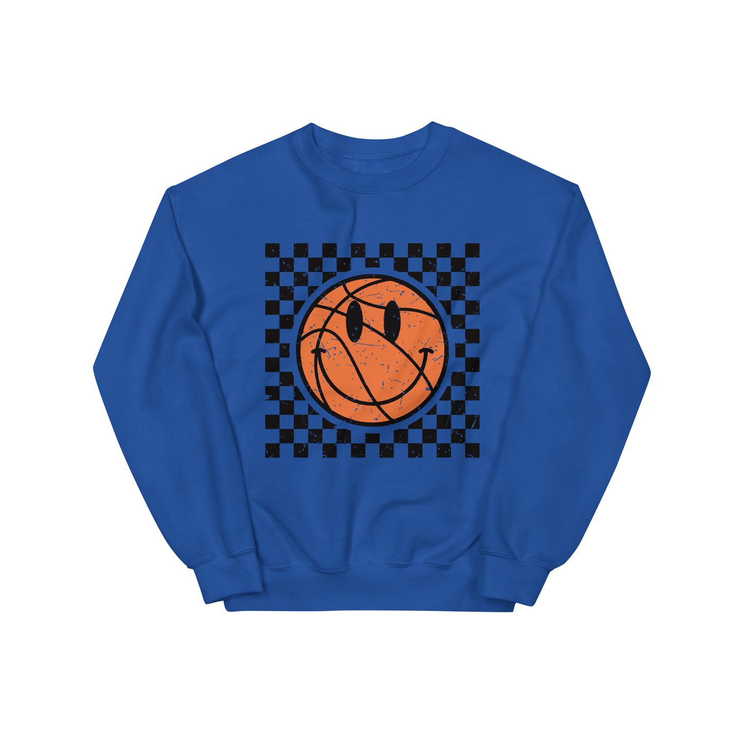 Retro Checkered Basketball Sweatshirt
