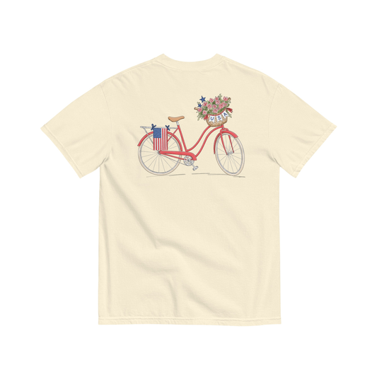 Patriotic Bicycle Pocket Tee