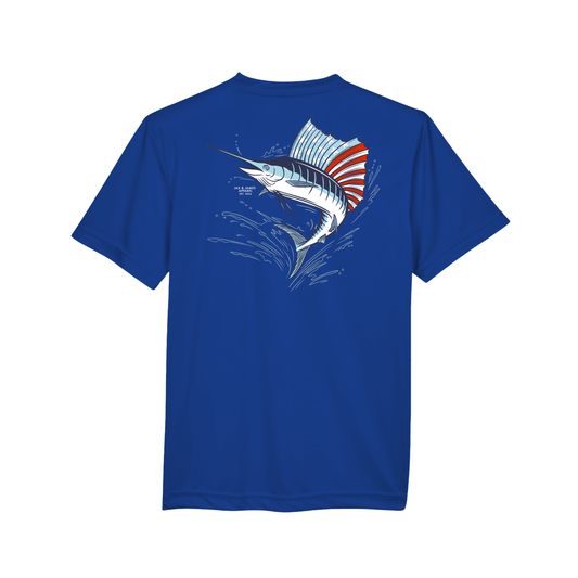 Patriotic Marlin Performance Tee