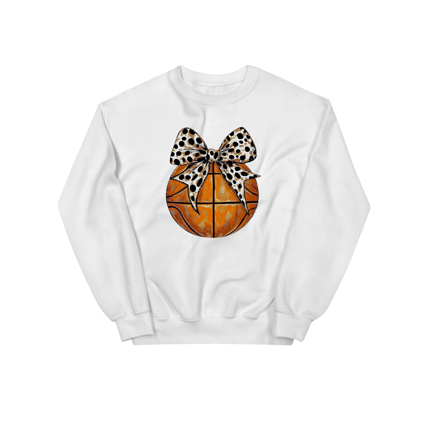 Basketball Bow Graphic Sweatshirt (Optional Personalization)