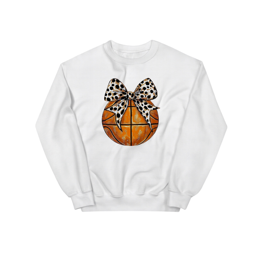 Basketball Bow Graphic Sweatshirt (Optional Personalization)