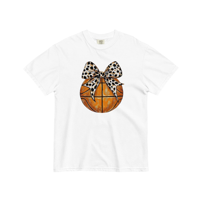 Basketball Bow Graphic Tee (Optional Personalization)