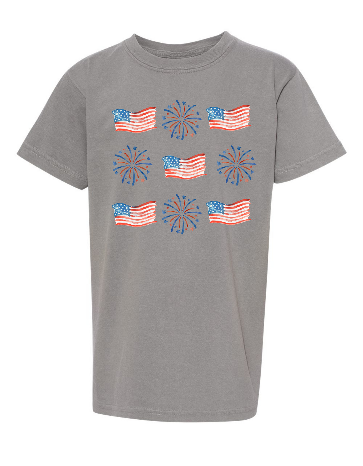 USA Fireworks + Flag Comfort Color Tee