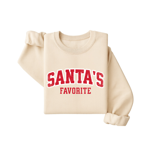 Santa’s Favorite Varsity Christmas Sweatshirt