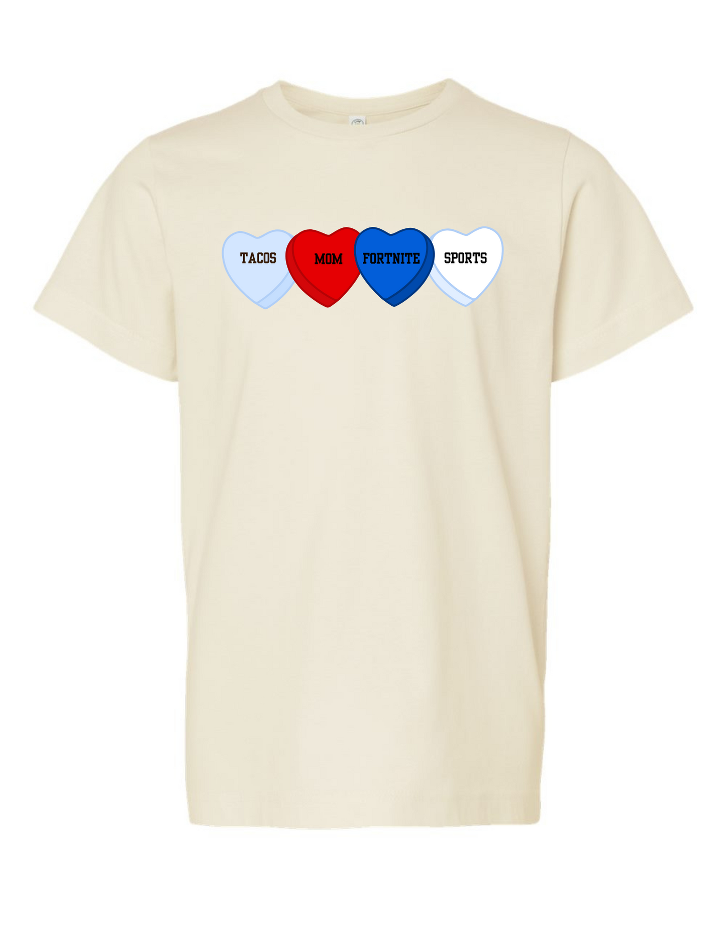 Custom Candy Hearts Specialty Tee