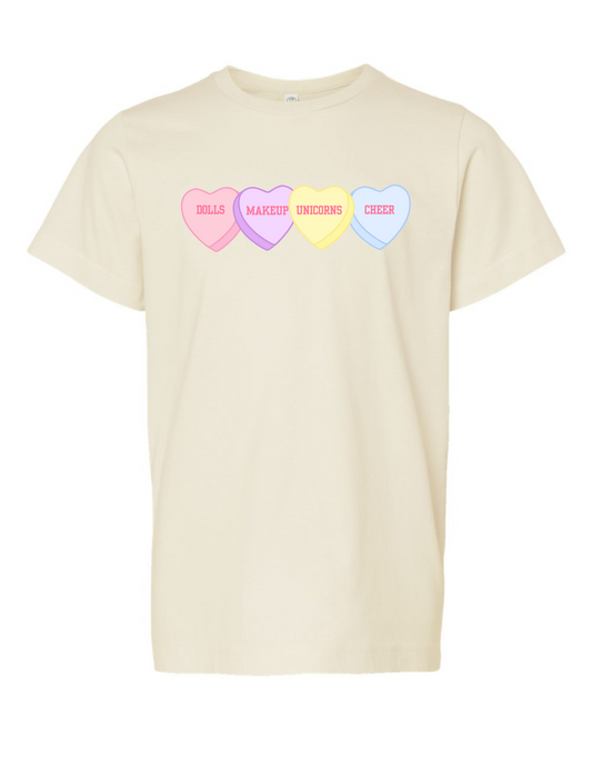 Custom Candy Hearts Specialty Tee