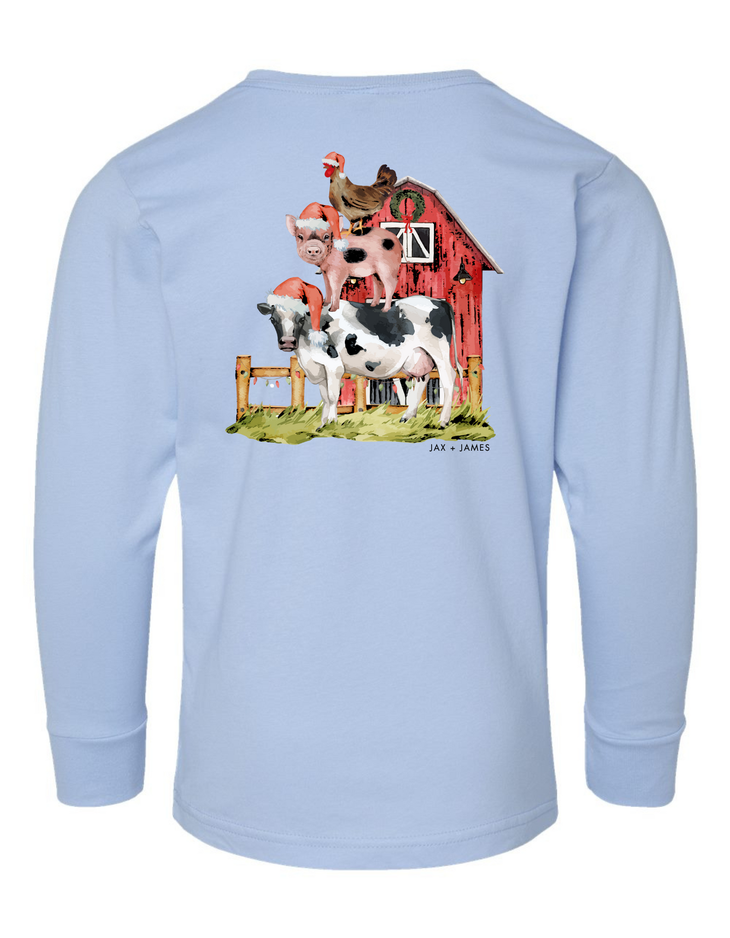 Farm Animal Christmas Long Sleeve Specialty Tee