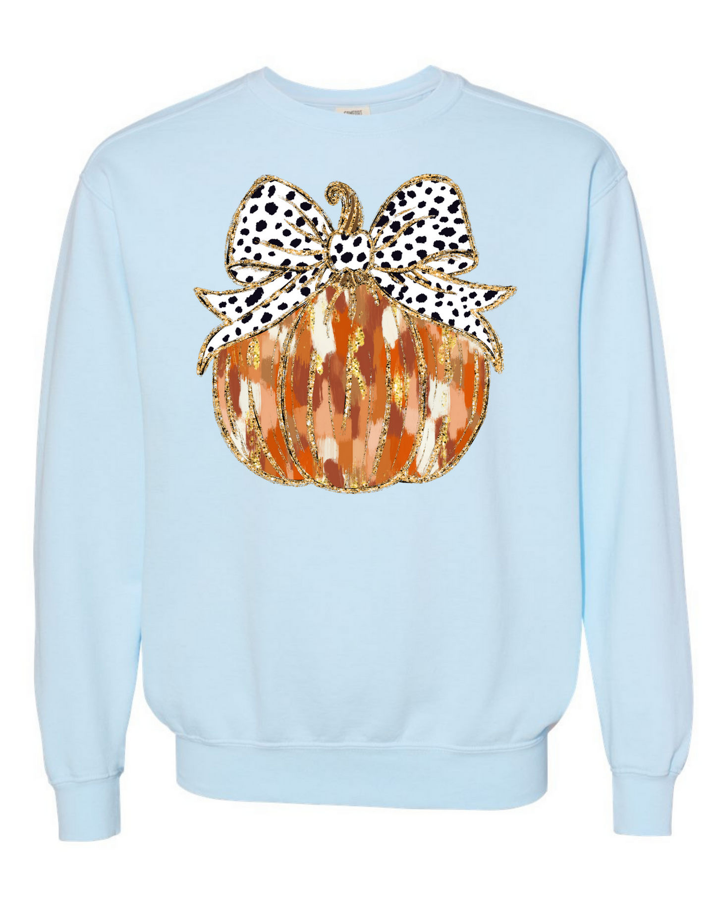 Gold Coquette Pumpkin Sweatshirt