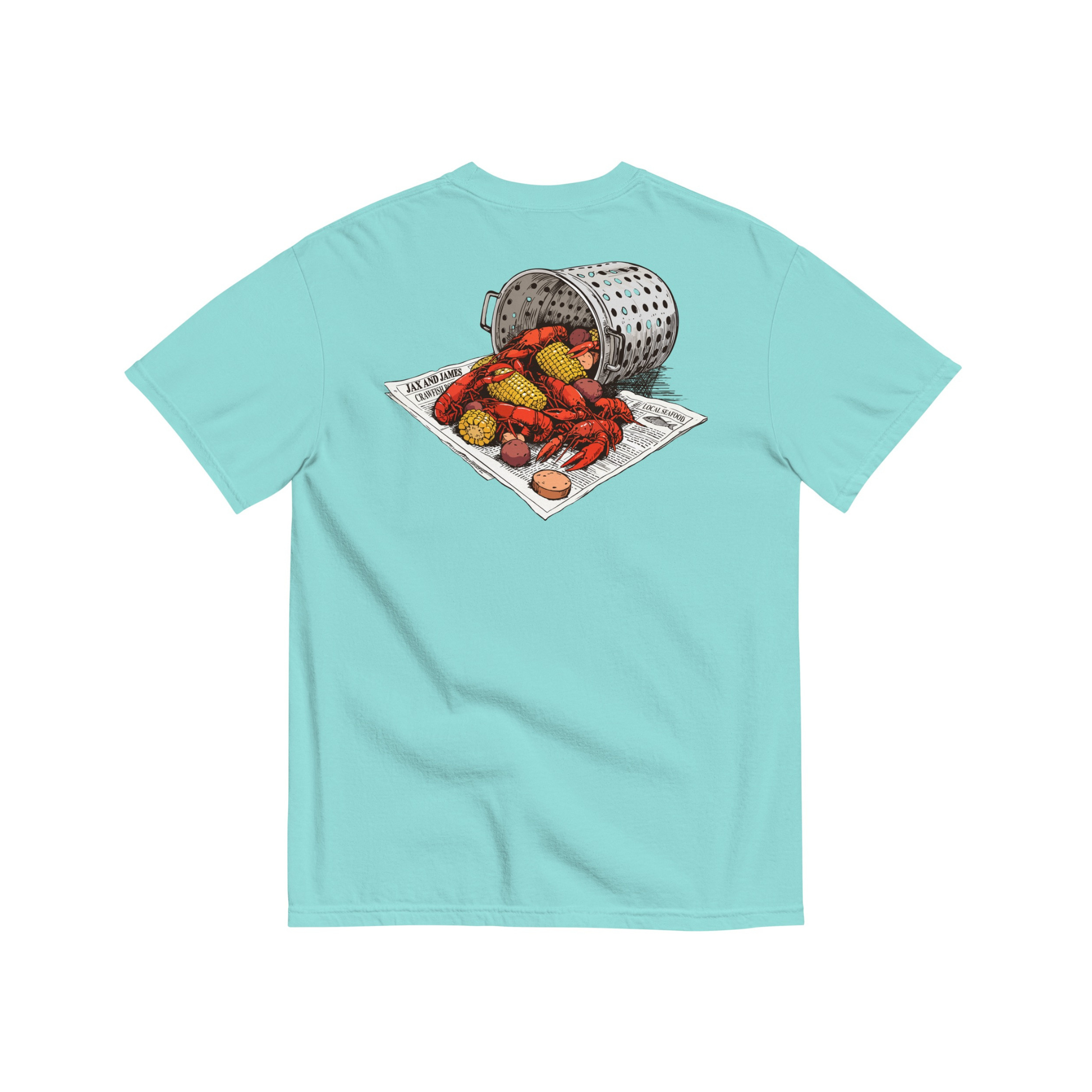 Jax and James Southern Crawfish Boil Tee Chalky Mint Southern Lifestyle Apparel