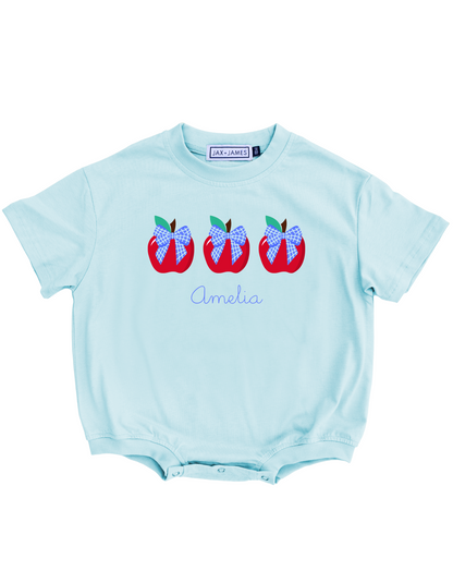 Jax and James Classic Trio Apple Bubble Romper Southern Lifestyle Apparel