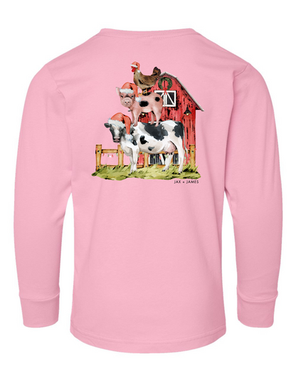 Farm Animal Christmas Long Sleeve Specialty Tee