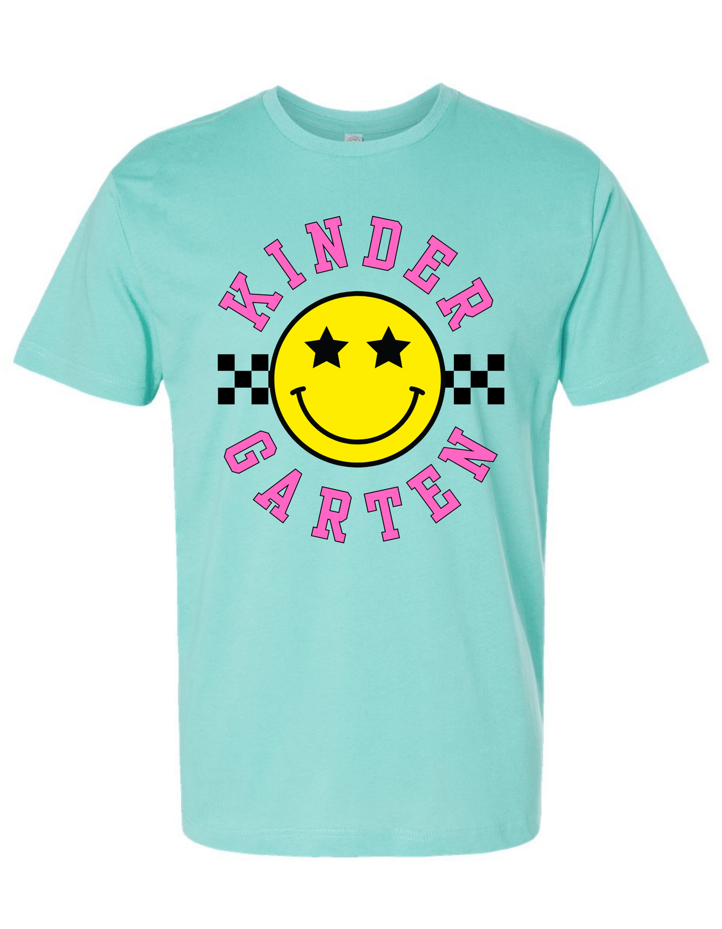 Pink Font Smiley Face Specialty Tee