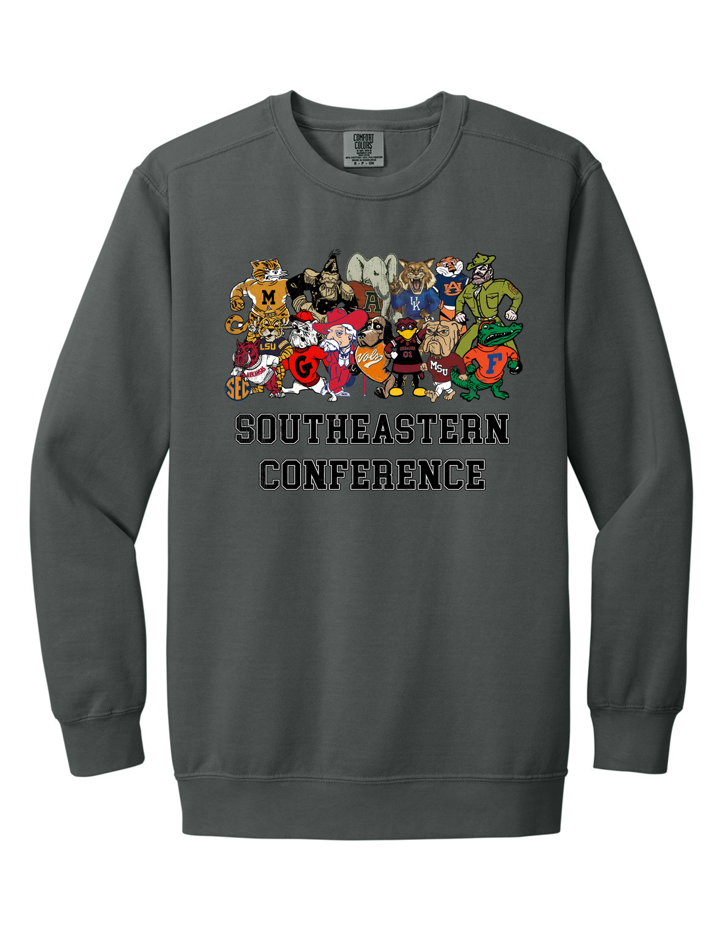 Original Vintage SEC College Mascots Graphic Sweatshirt