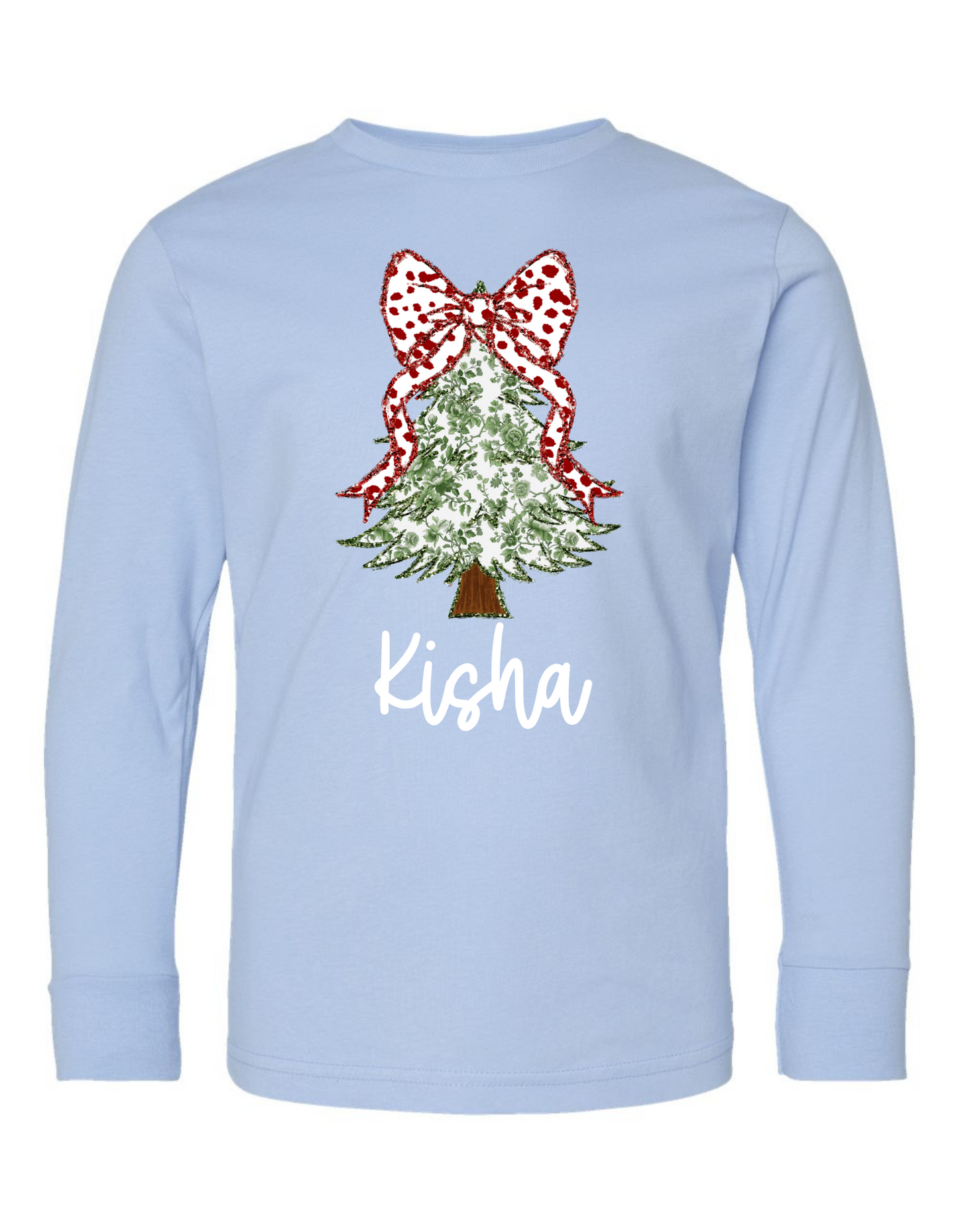 Christmas Tree Coquette Long Sleeve Specialty Tee