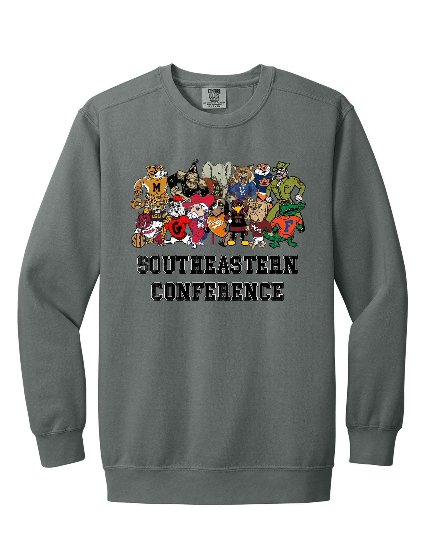 Original Vintage SEC College Mascots Graphic Sweatshirt