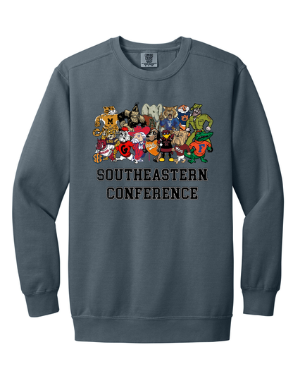 Original Vintage SEC College Mascots Graphic Sweatshirt