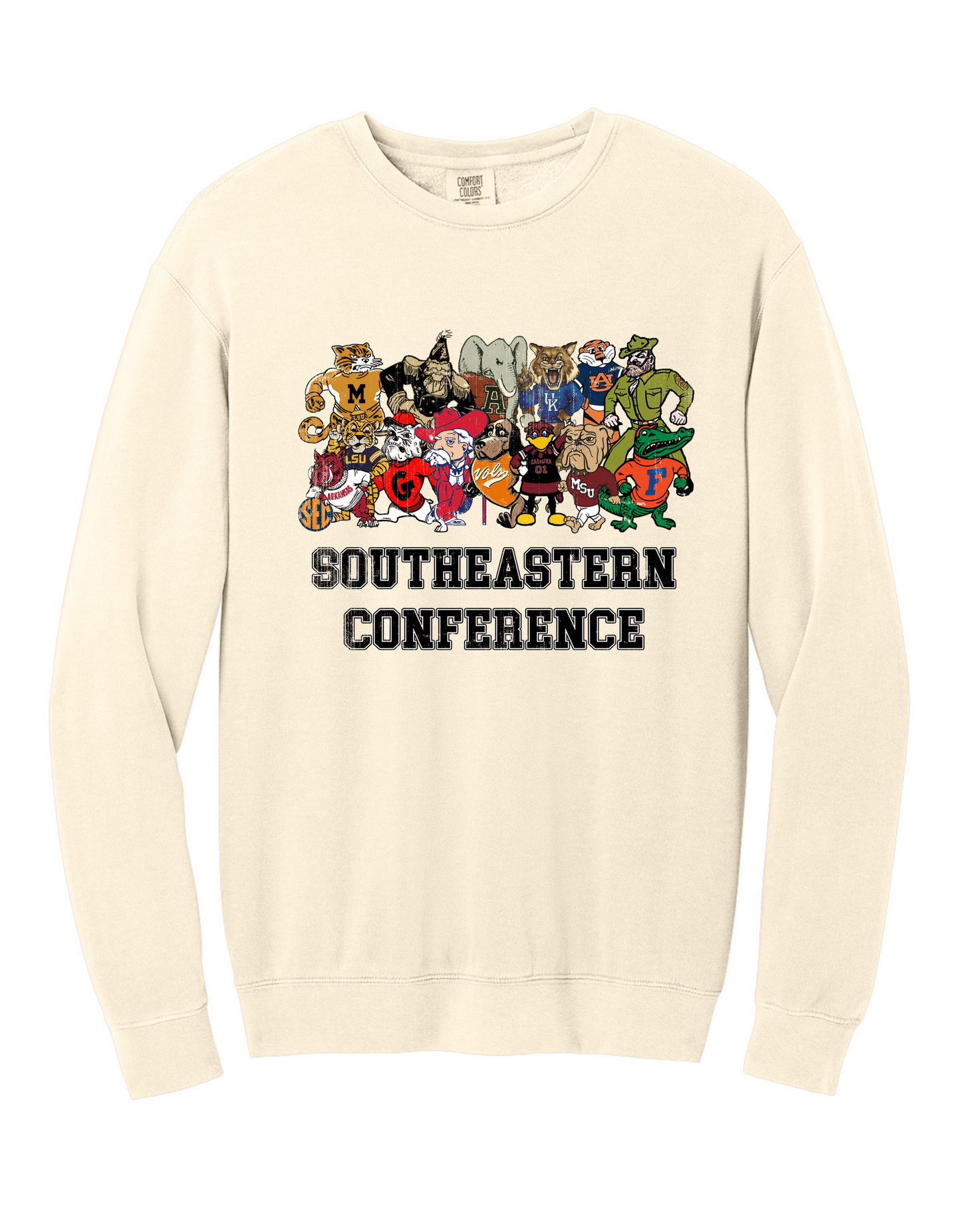 Original Vintage SEC College Mascots Graphic Sweatshirt