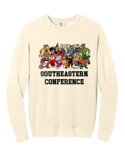 Original Vintage SEC College Mascots Graphic Sweatshirt