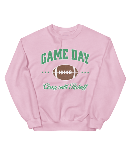 Jax and James Football Game Day Sweatshirt Light Pink Southern Lifestyle Apparel