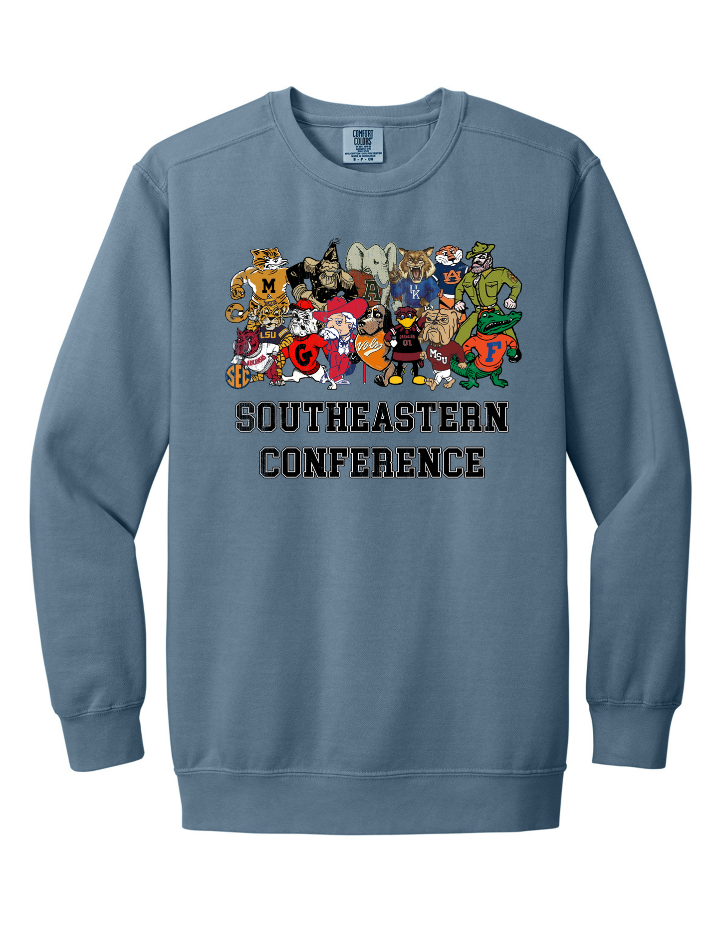 Original Vintage SEC College Mascots Graphic Sweatshirt