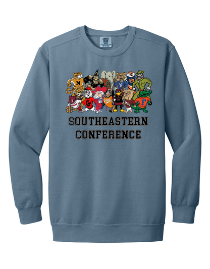 Original Vintage SEC College Mascots Graphic Sweatshirt