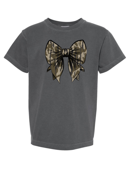 Bottomland Camo Bow Comfort Color Tee