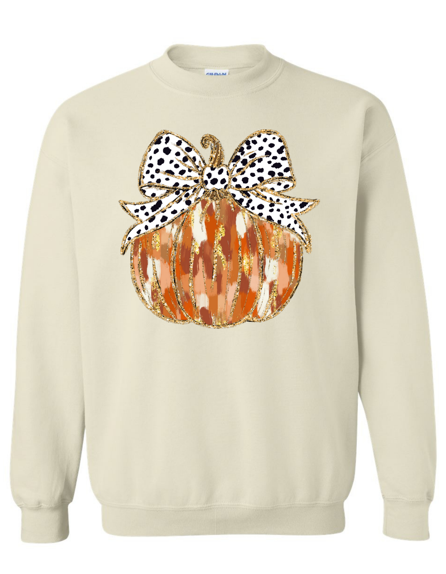 Gold Coquette Pumpkin Sweatshirt