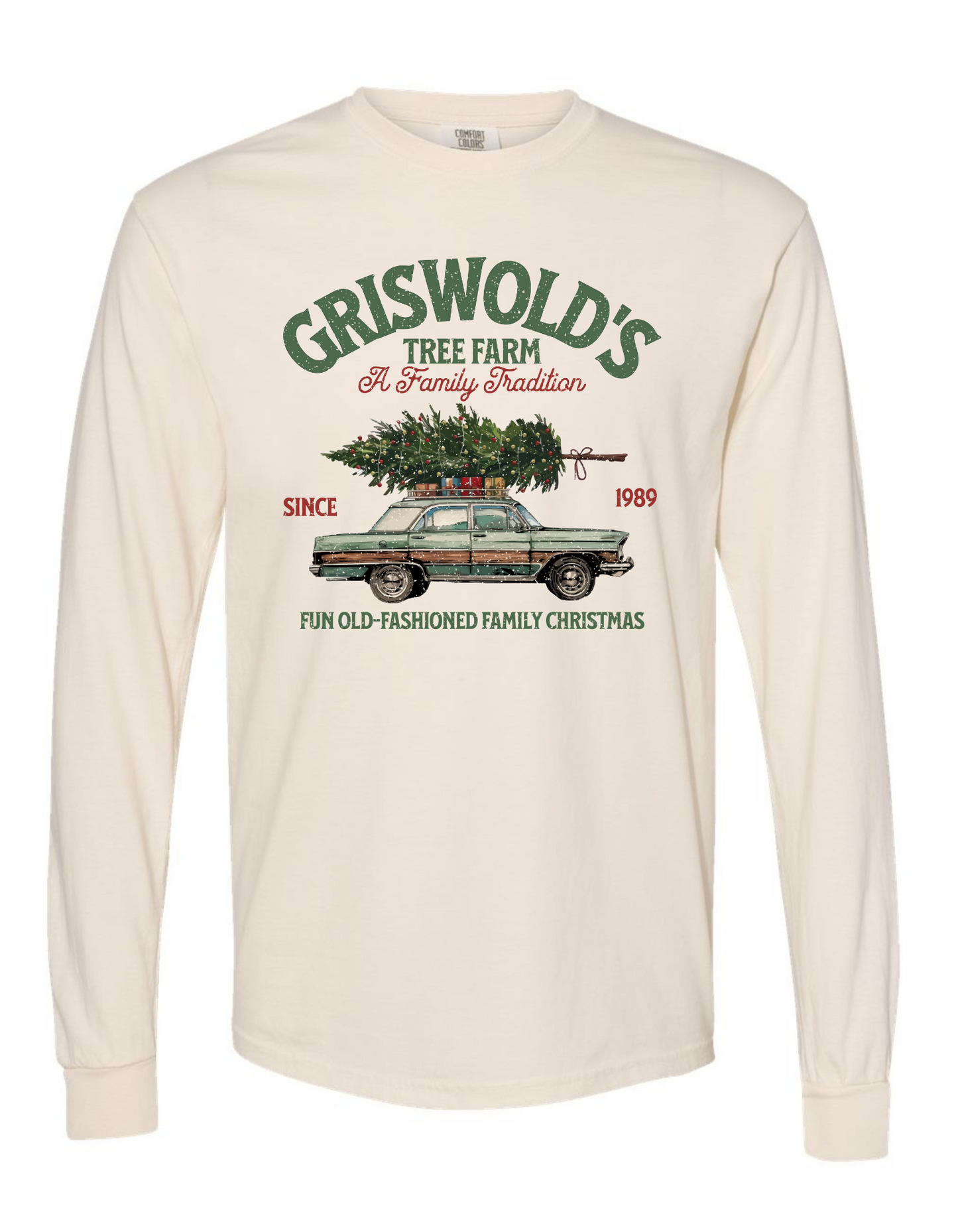 Old Fashion Griswold Christmas Long Sleeve  Comfort Color Tee