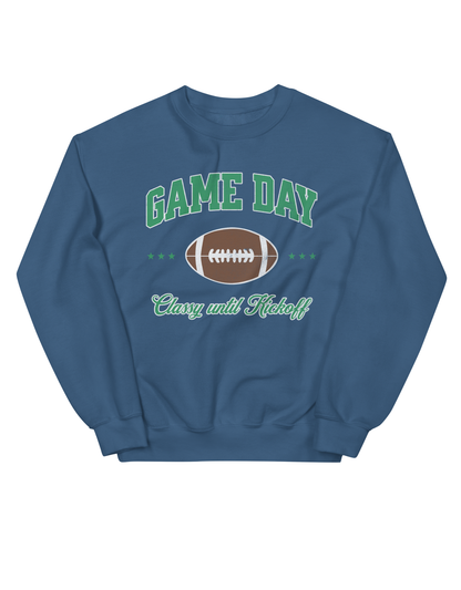 Jax and James Football Game Day Sweatshirt Indigo Blue Southern Lifestyle Apparel