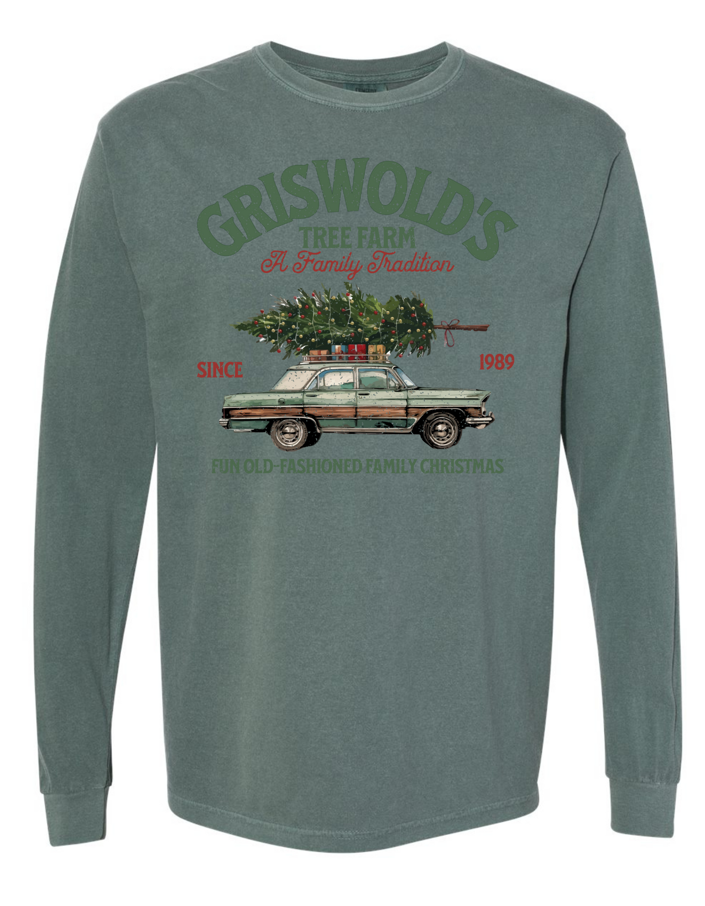 Old Fashion Griswold Christmas Long Sleeve  Comfort Color Tee