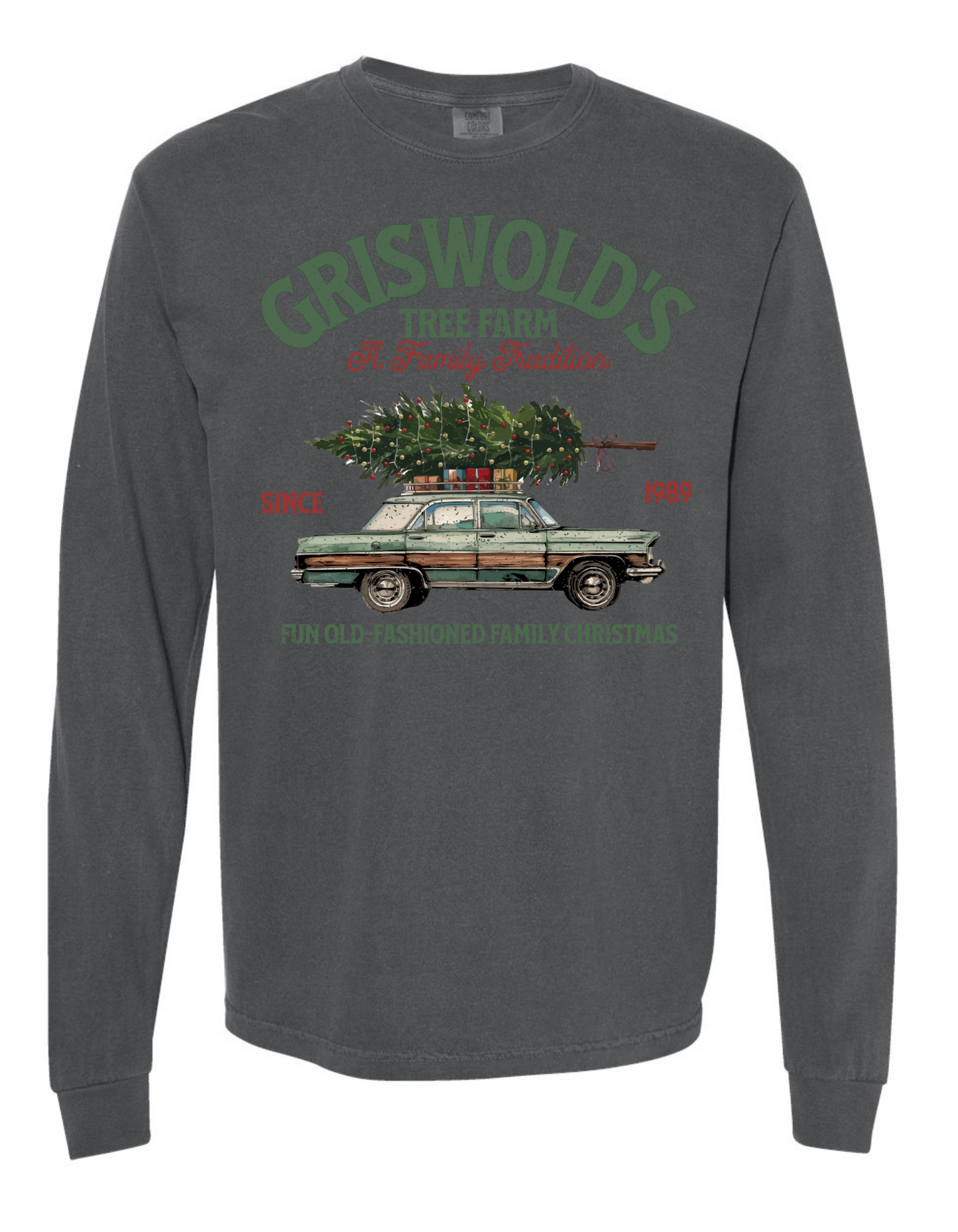 Old Fashion Griswold Christmas Long Sleeve  Comfort Color Tee