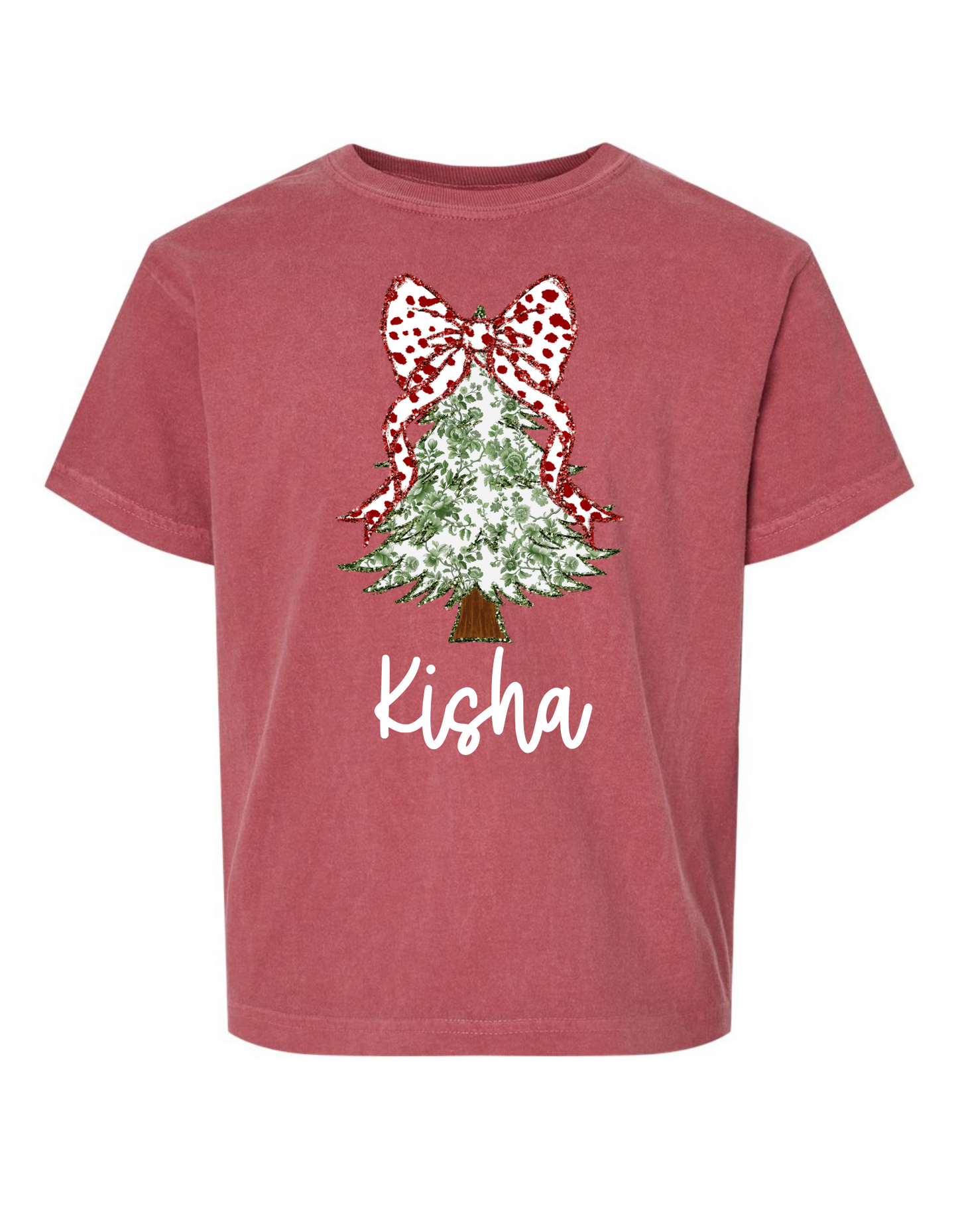 Christmas Tree Coquette Comfort Color Tee