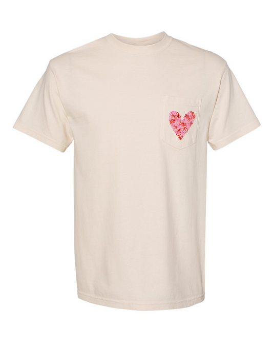 Love for Bows Comfort Color Pocket Tee