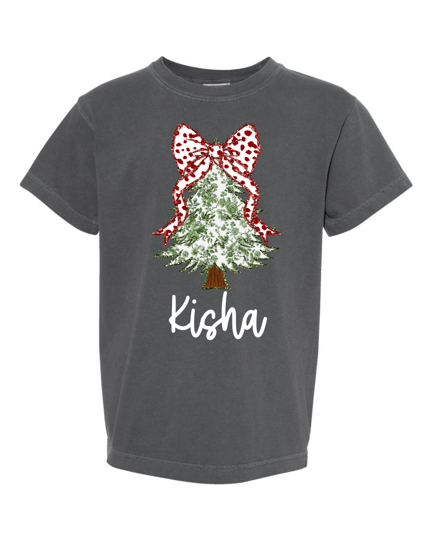 Christmas Tree Coquette Comfort Color Tee