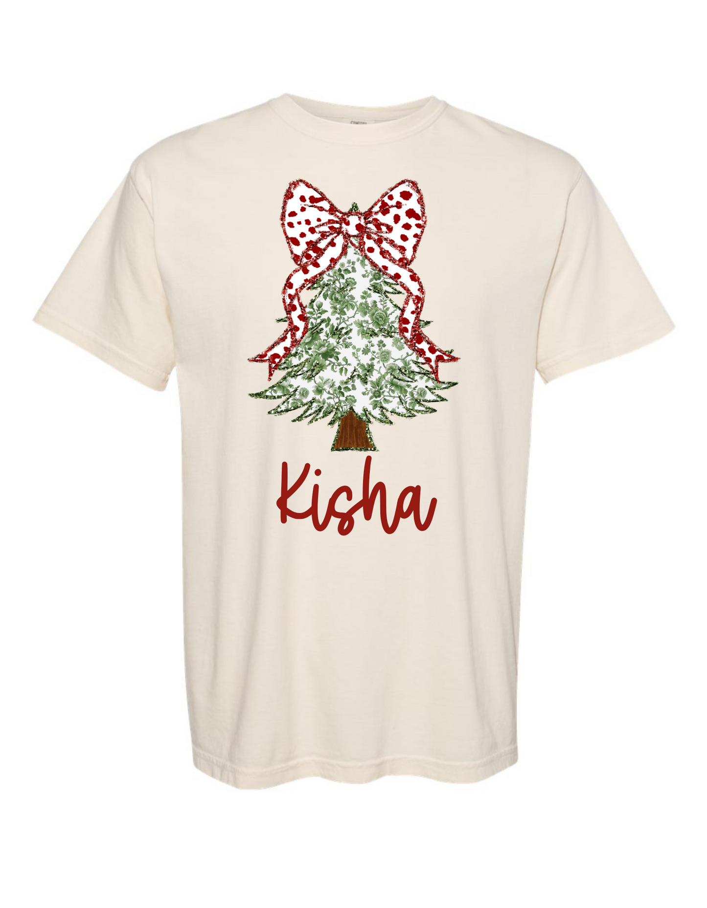 Christmas Tree Coquette Comfort Color Tee