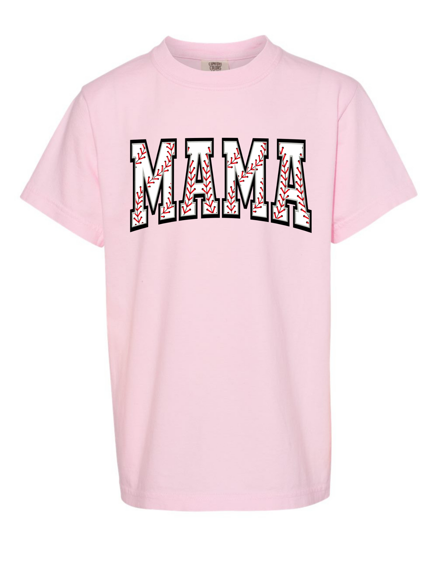 Baseball Laces Mama Comfort Color Tee